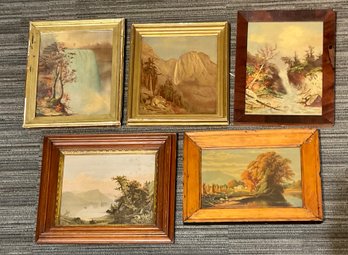 Five Antique Framed Chromolithographs (CTF10)