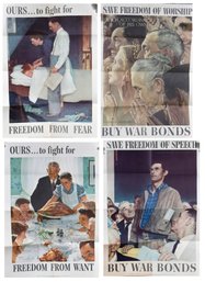Four Vintage Norman Rockwell Posters (CTF10)