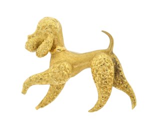 18k Gold Poodle Pin (CTF10)