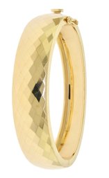 14k Gold Faceted Hinged Bangle (CTF10)