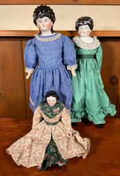 Three Victorian China Head Dolls (CTF20)