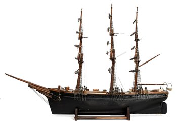 Early 19th C. Three Masted Galleon Model (CTF20)