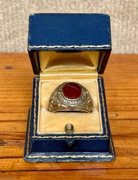 **Added Provenance** 1924 10K Gold Naval Academy Garnet Ring (CTF10)