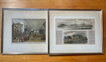Two Antique Bookplates, The Cushing Process Co. & The French Atlantic Cable (CTF10)