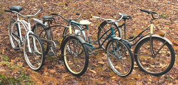 Four Vintage Bicycles, One Rollfast