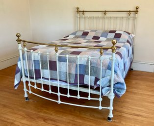 Ca. 1890 Brass And Iron Full Size Bed (CTF60)