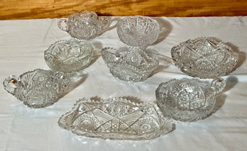 Eight Cut Glass Dishes (CTF10)