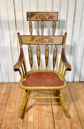 Fabulous Antique Paint Decorated Rocker (CTF10)