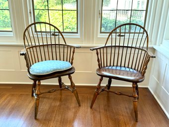 Pr. Vintage Windsor Style Arm Chairs (CTF20)