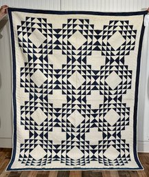 19th C. Blue And White Quilt (CTF10)