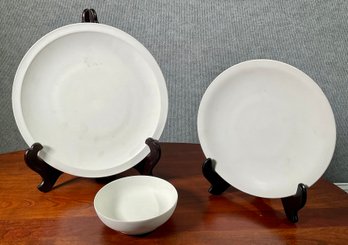 1960s Japanese White Porcelain, 3 Pcs (CTF10)