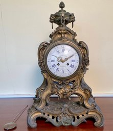 Large 19th C. French Gilt Bronze Shelf Clock (CTF20)