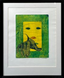 Colored Etching And Aquatint, Face And Hand (CTF20)