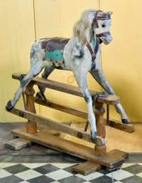 19th C. Carved And Painted Hobby Horse  (CTF10)