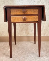 Antique Birdseye Maple Two Drawer Stand (CTF20)
