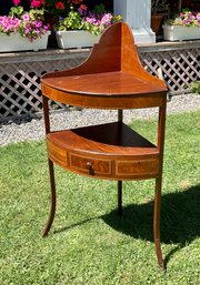 Federal Inlaid Mahogany Corner Wash Stand (cTF20)