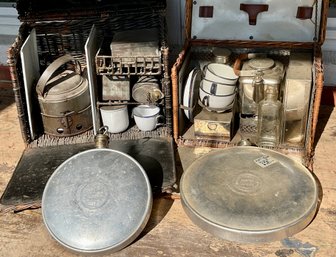 Vintage Picnic Baskets And Canteens (CTF20)