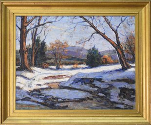 William Fisher Oil On Canvas, Winter Landscape (CTF20)
