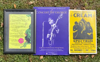 Vintage Concert Posters - Cream, Cher, George Harrison  (CTF10)