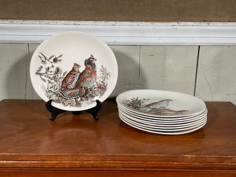 Vintage Johnson Brothers Game Birds Plates, 9pcs (CTF20)