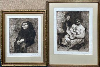Two Vintage Etchings Signed Frederick (CTF20)