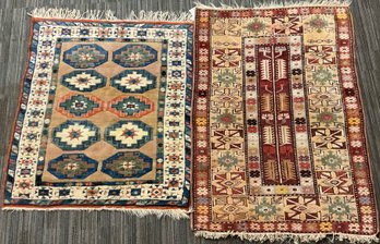 Two Vintage Turkish Scatter Rugs (CTF10)