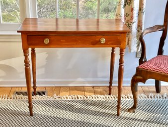 19th C. Sheraton One Drawer Pine Side Table (CTF20)