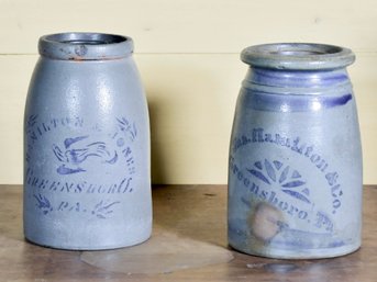 Two 19th C. PA Stoneware Jars (CTF20)