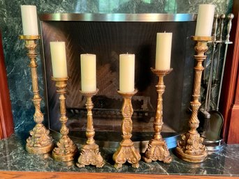 Decorative Gilt Candle Holders (CTF20)