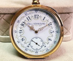 Vintage 14k Gold Elgin Pocket Watch (CTF10)