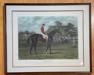 Antique English Equestrian Print, Racehorse Iroquois (CTF10)