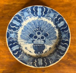 18th C. Blue And White Delft Charger (CTF10)