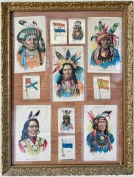 Vintage Native American Themed Framed Tobacco Advertising (CTF10)