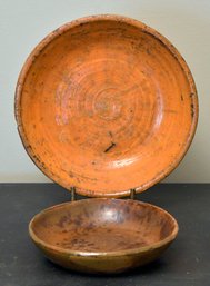 Two Antique Redware Bowls (CTF10)