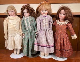 Four Bisque Head Dolls, Armand Marseille And Other (CTF20)