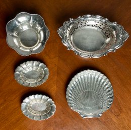 Sterling Silver Bowls And Trays, 5pcs. (CTF10)