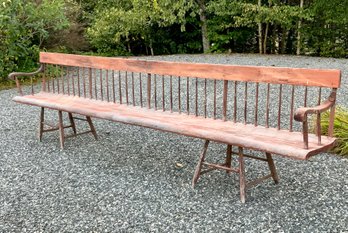 19th C. New Hampshire 11'6'  Deacons Bench (cTF80)