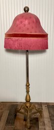 Antique Quality Brass Floor Lamp With Ornate Shade (CF20)