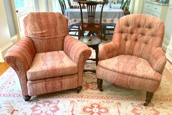 Two Antique Upholstered English Chairs (CTF20)