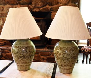 Pr. Vintage Ceramic Table Lamps (CTF30)
