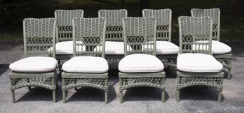 Vintage Wicker Chairs, Set Of 8 (CTF40)