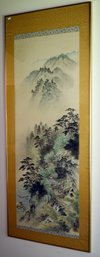 Vintage Chinese Signed Watercolor Scroll Painting (CTF20)
