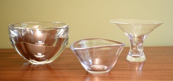 Simon Pearce, Steuben And Orrefors Glass, 3pcs (CTF10)