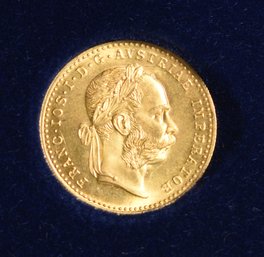 1915 Franc IOS. I.d.g. Avstriae Gold Coin (CTF10)