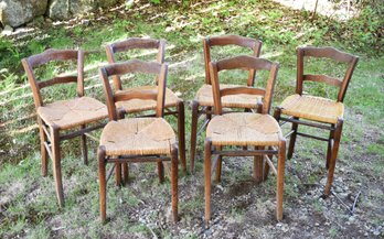 Set Of Six Vintage Diminutive French Chairs (CTF30)