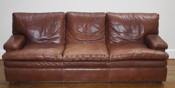 McKinley Brown Leather Sofa (CTF40)