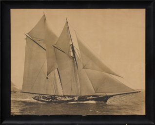 Vintage Black & White Yachting Photo (CTF20)