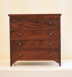 19th C. Miniature Mahogany Chest (CTF10)