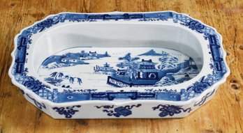 Contemporary Blue And White Chinese Warming Dish (CTF20)