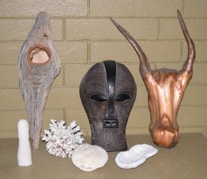 Driftwood, Coral, Mask, Etc., 7 Pcs (CTF20)